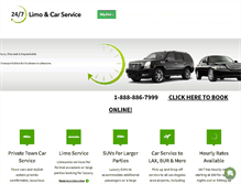 Tablet Screenshot of 247limocarservice.com